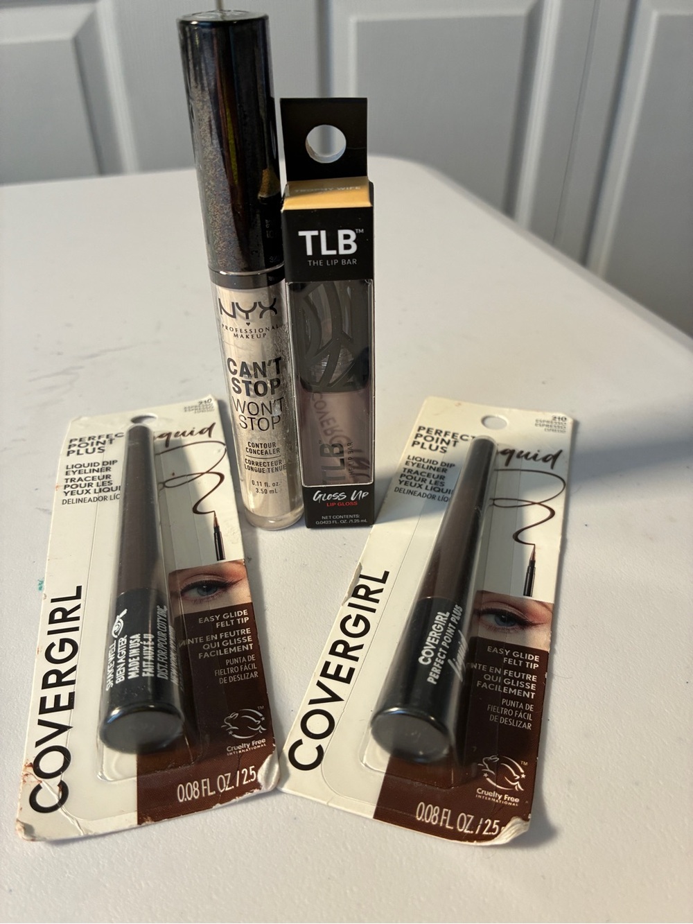 New Makeup Lot: NYX + The Lip Bar + 2 CoverGirl Liners (4 Items)